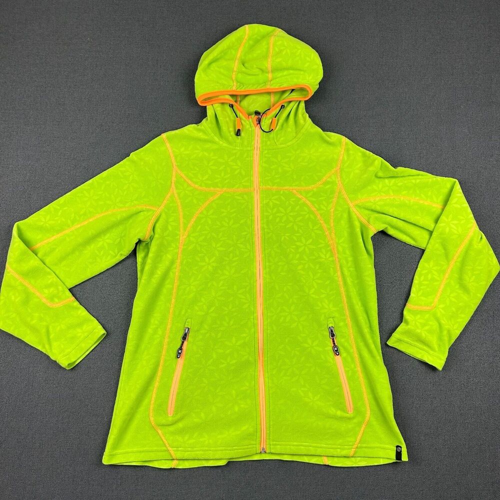 Killtec Jacket Womens Size Large 12 Green Full Zip Hooded Lightweight Thermal‎